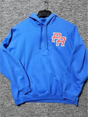 Gildan Softstyle Blue Hooded Pullover Hoodie with Pockets Men's 2XL PR Logo